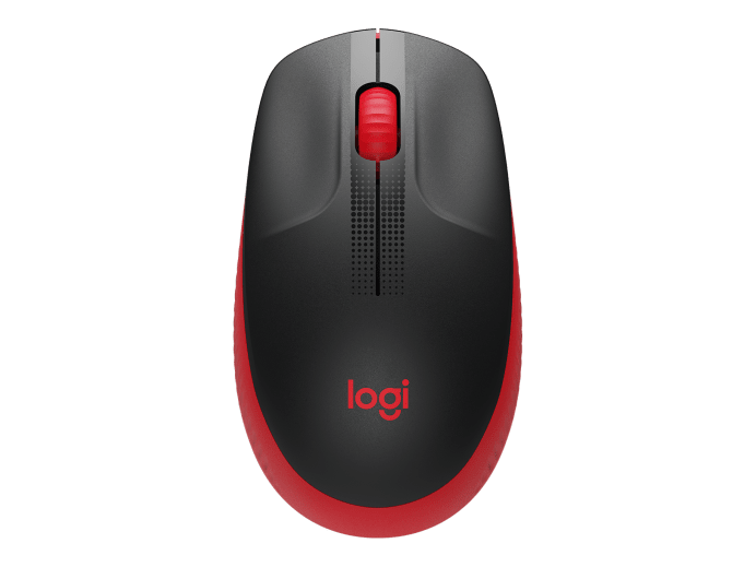 LOGITECH M190 WIRELESS MOUSE PLUG AND PLAY, 2.4GHZ NANO RECEIVER  - RED - 1YR WTY-910-005915