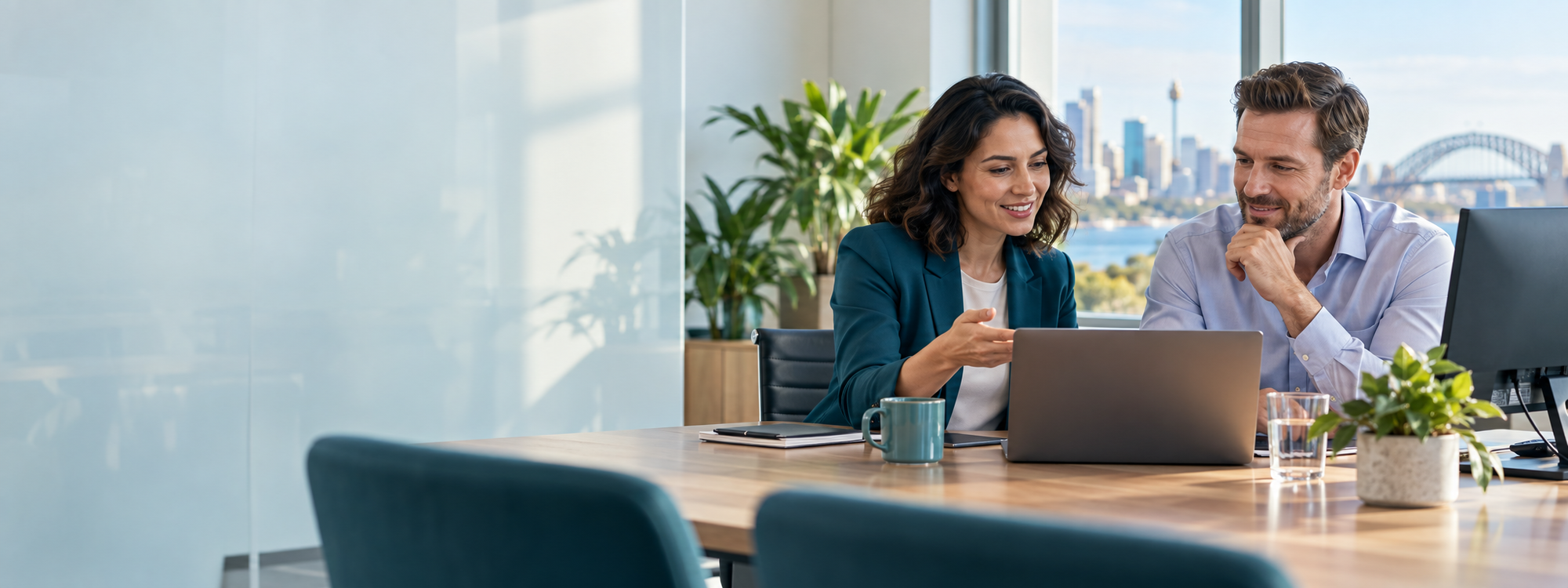Business technology consultation in a modern Sydney office
