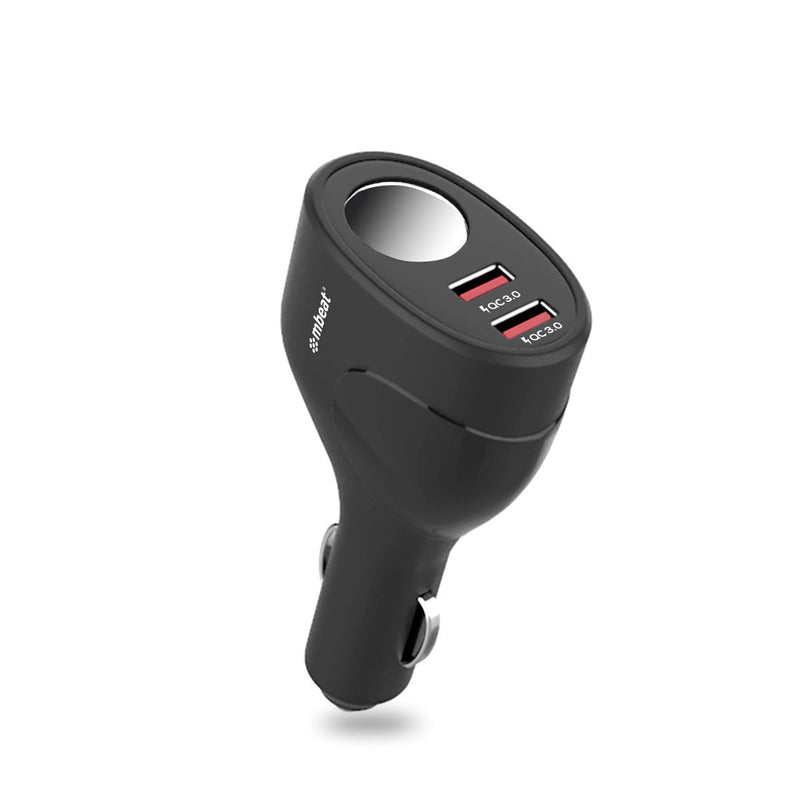 mbeat® Gorilla Power Dual Port QC3.0 Car Charger and Cigarette Lighter Extender