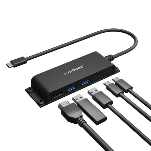 mbeat® Mountable 5-Port USB-C Hub - Supports 4K HDMI video out