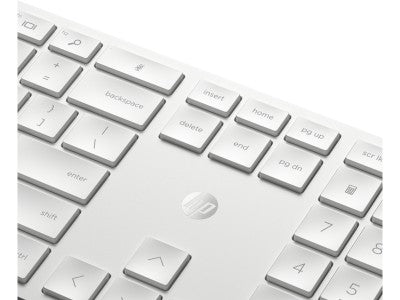 HP Wireless Keyboard Mouse Combo 650 White USB-A Full Size Keyboard Set