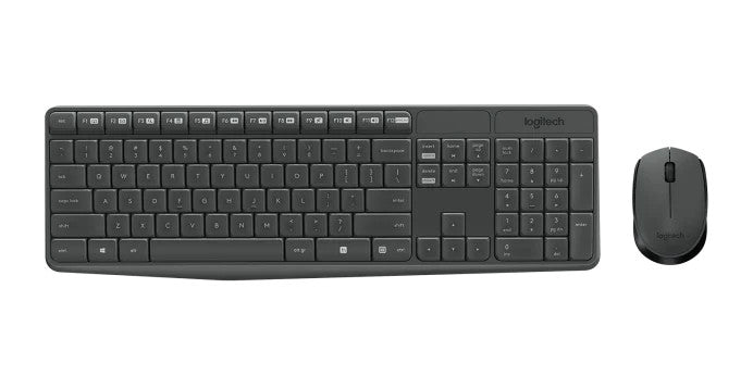 LOGITECH WIRELESS KEYBOARD & MOUSE COMBO, MK235, BLACK, USB RECEIVER, FULL SIZE- 920-007937