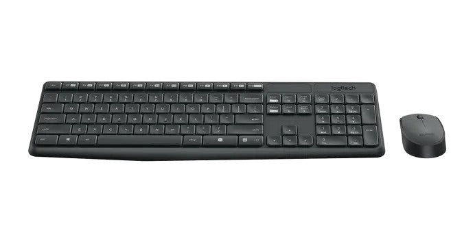 LOGITECH WIRELESS KEYBOARD & MOUSE COMBO, MK235, BLACK, USB RECEIVER, FULL SIZE- 920-007937