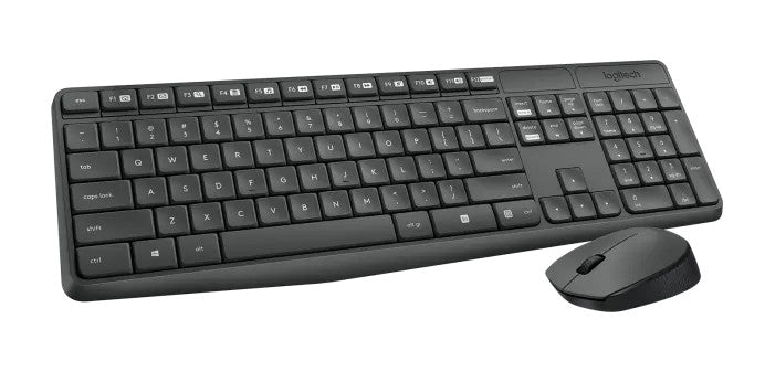 LOGITECH WIRELESS KEYBOARD & MOUSE COMBO, MK235, BLACK, USB RECEIVER, FULL SIZE- 920-007937