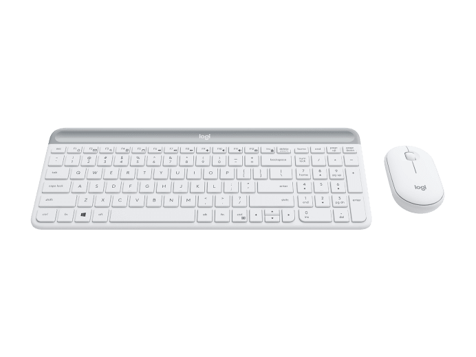 LOGITECH MK470 SLIM WIRELESS KEYBOARD AND MOUSE COMBO,2.4 GHZ USB RECEIVER, WHITE- 1YR WTY-920-009183