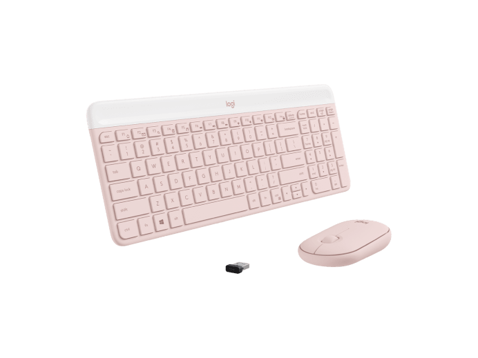 Logitech MK470 Keyboard & Mouse combo - Wireless - Rose - 920-011326
