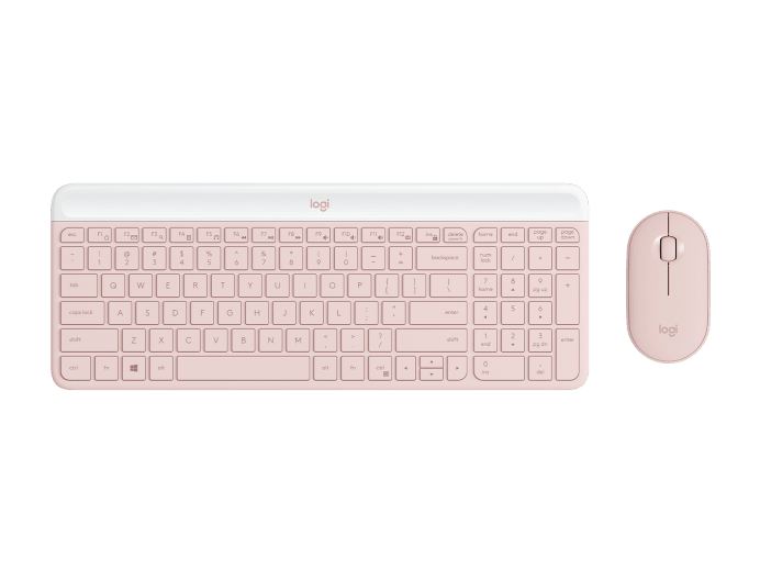 Logitech MK470 Keyboard & Mouse combo - Wireless - Rose - 920-011326