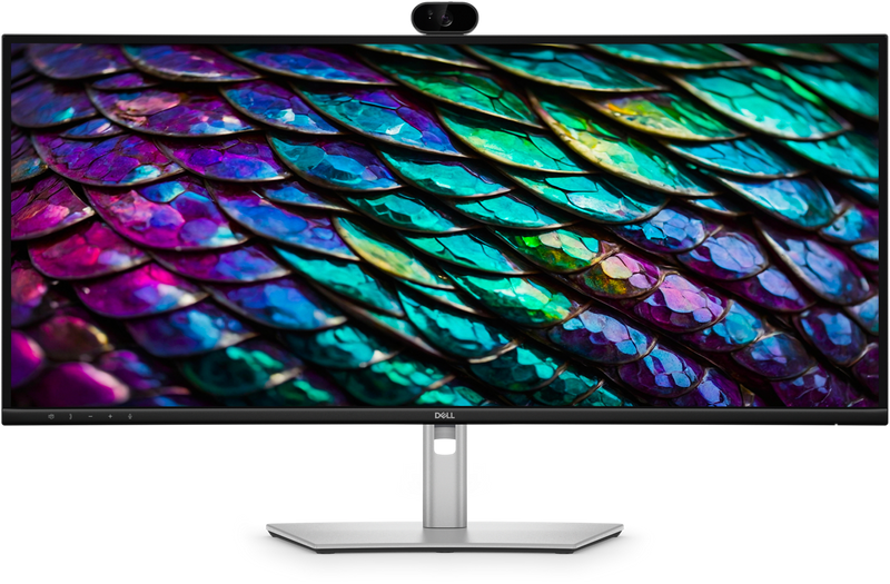 Dell Pro P 34 Inch Curved WQHD Monitor USB-C Hub Webcam LAN Speakers