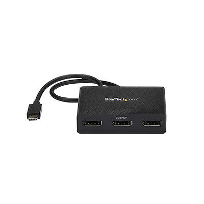 STARTECH USB-C MULTIPORT VIDEO ADAPTER, MST HUB - 4K DP(3), TRIPLE DISPLAY, 3YR - MSTCDP123DP