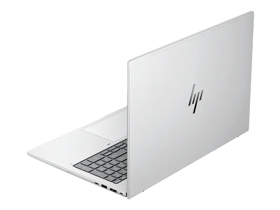 White HP laptop on a white background