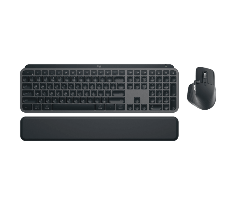 Logitech MX Keys S Combo Keyboard Mouse Palm Rest Graphite 8000 DPI