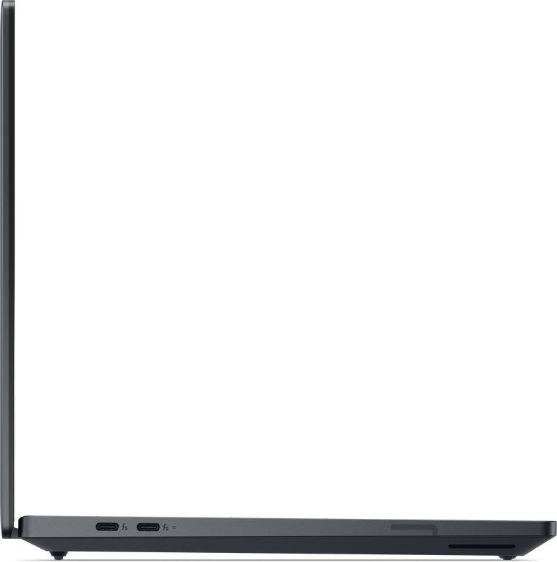 Profile view of the left side of the DELL PRO14 MAX PREMIUM workstaion