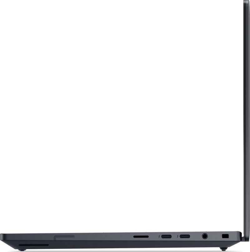 Profile view of the right side of the DELL PRO14 MAX PREMIUM workstaion