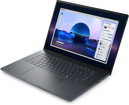 Off center shot of the front of the Dell Pro 16 Max Premium