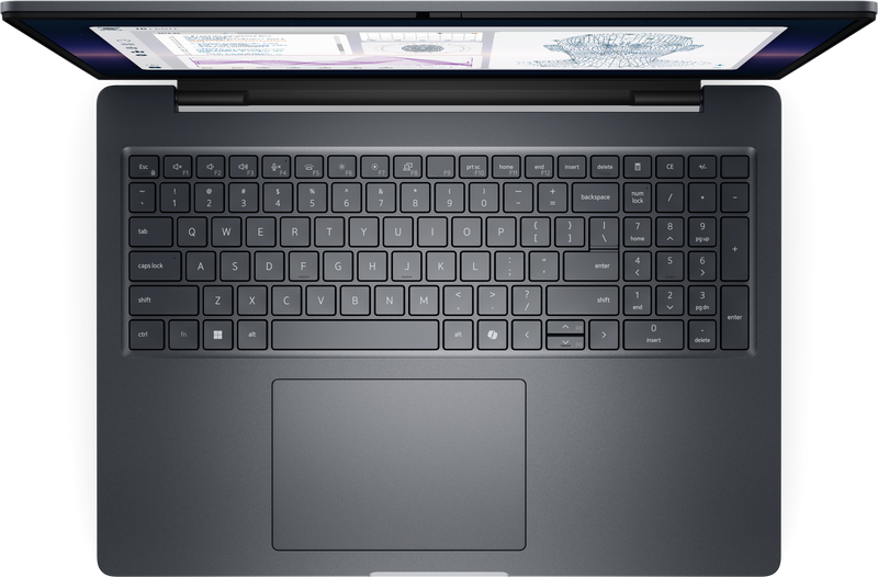 A top down view of Dell Pro Max 16 Plus Grey.
