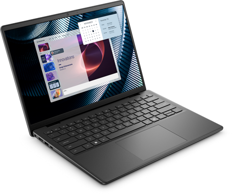 Off center shot of the front of the Dell Pro 14 Essential