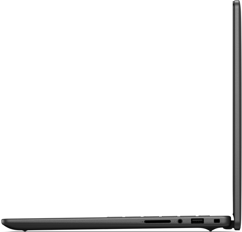 Profile view of the left side of the Dell Pro 14 Essential.
