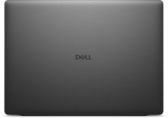 Black Dell laptop on a white background