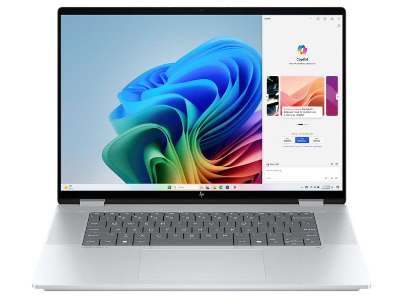 Front view of the HP OmniBook X Flip Laptop 16 inch Next Gen AI 16.