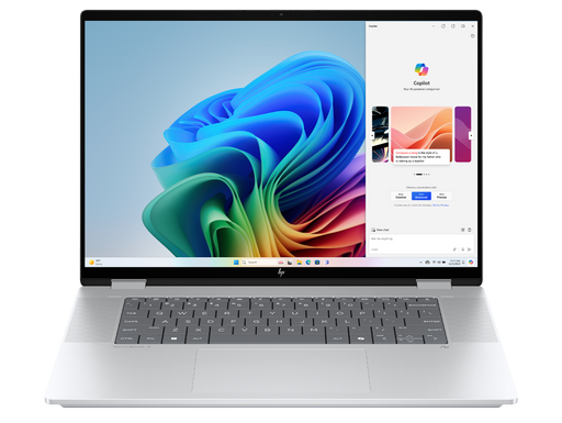 Front view of the HP OmniBook X Flip Laptop 16 inch Next Gen AI 16.