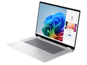 Off center shot of the front of the OmniBook X Flip Laptop.