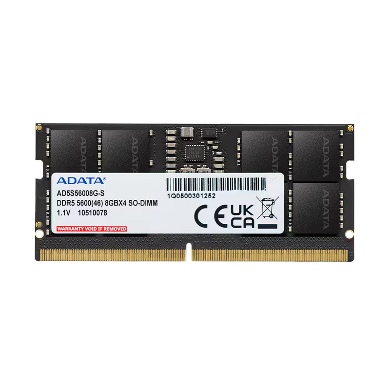 ADATA 32GB DDR5 NOTEBOOK MEMORY, 5600MHz, SODIMM, LIFE WTY