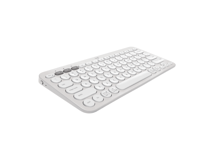 LOGITECH PEBBLE KEYS 2 K380S KEYBOARD, MULTI DEVICE, BLUETOOTH LE, TONAL OFF WHITE, 1YR WT-920-011753