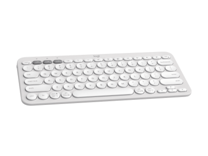 LOGITECH PEBBLE KEYS 2 K380S KEYBOARD, MULTI DEVICE, BLUETOOTH LE, TONAL OFF WHITE, 1YR WT-920-011753
