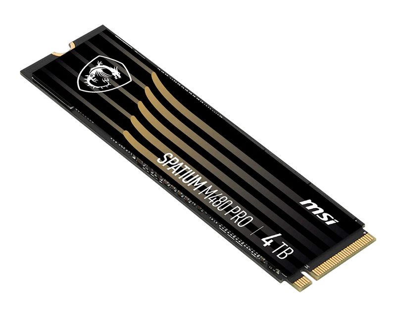 MSI SPATIUM M480 PRO 1TB PCIe 4.0 NVMe M.2 SSD 7400MB/s Gaming Storage