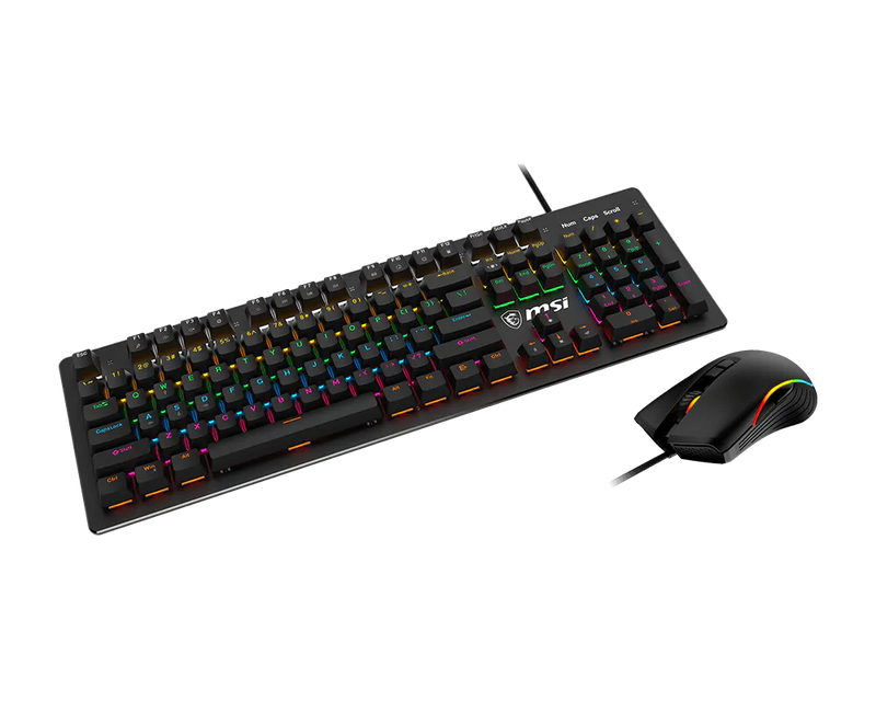 MSI FORGE GK300 Combo Mechanical Gaming Keyboard Mouse USB RGB Blue Switches