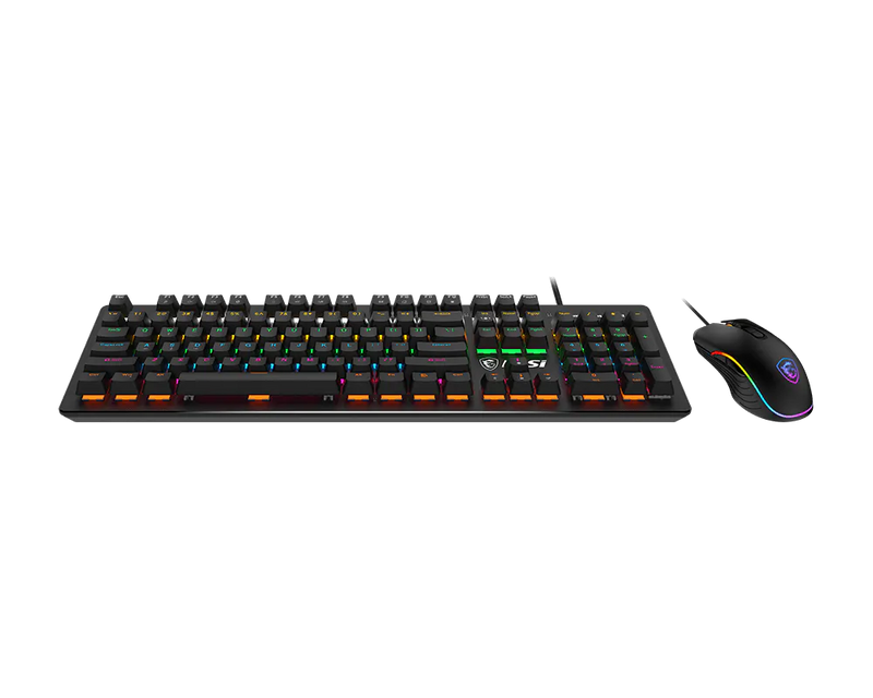 MSI FORGE GK300 Combo Mechanical Gaming Keyboard Mouse USB RGB Blue Switches