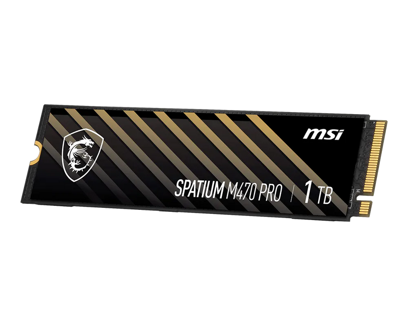 MSI SPATIUM M470 PRO 1TB M.2 NVMe PCIe Gen4 SSD 6000MB/s Read 5000MB/s Write
