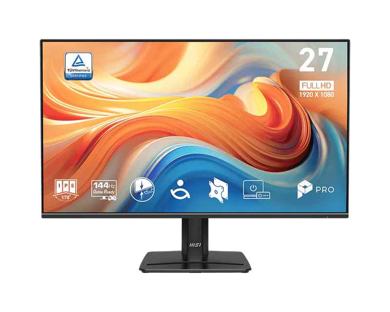 MSI PRO MP271 E14A 27in IPS FHD 1ms 144Hz Monitor FreeSync HDMI DP Speakers
