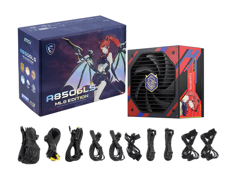 MSI MAG A850GLS MLG Edition 850W ATX Power Supply 80 Plus Gold Efficiency