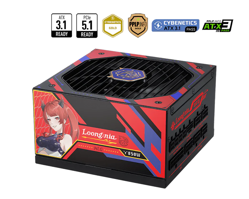 MSI MAG A850GLS MLG Edition 850W ATX Power Supply 80 Plus Gold Efficiency