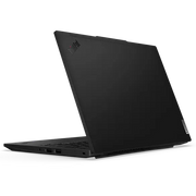 A rear view of the ThinkPad x1 g13 Laptop, with the lid half open.