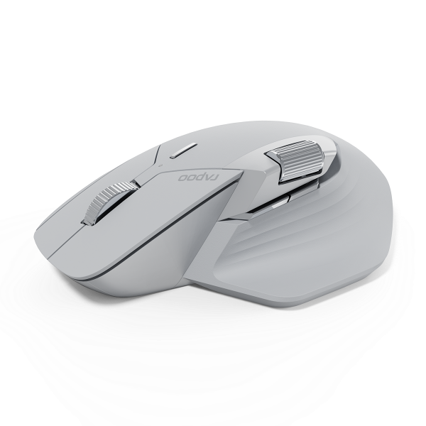 RAPOO MT760L Multi-mode Wireless Mouse - Grey White- MT760L-W