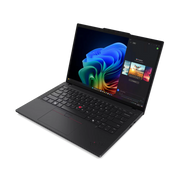 Off center shot of the front of the Lenovo T14 Gen 6 black laptop