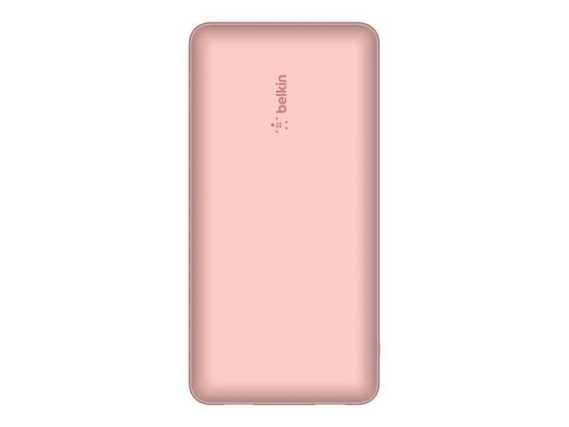 BELKIN BOOSTCHARGE PWRBANK, 20K mAh, USB-C(1) PD,USB-A (2)15W, ROSE,USB-C TO A CABLE INC - BPB012BTRG