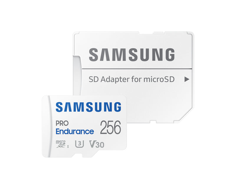 Samsung PRO Endurance 256GB microSDXC UHS-I U3 V30 Memory Card with Adapter