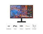 SAMSUNG 27" (16:9) UHD IPS MONITOR, DP, HDMI, HDR400, USB-C, USB(3),LAN, H/ADJ, VESA, 3YR