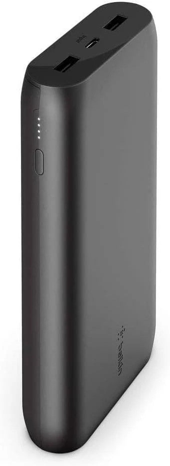 BELKIN BOOSTCHARGE PWRBANK, 10K mAh, USB-C(1) PD,USB-A (2)15W, BLK, USB-A TO C CABLE INC - BPB011BTBK