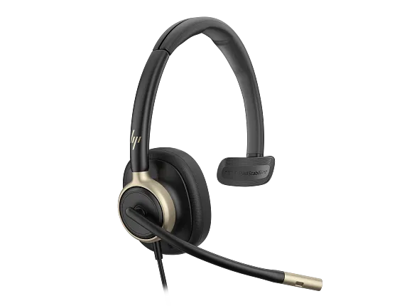 HP Poly Mission 815 UC ANC Headset AI Noise Reduction Open Office Certified