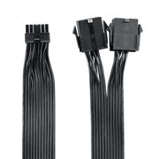 COOLER MASTER 12 PIN TO 2X8 PIN PCI-E CABLE ADAPTER, 400MM, BLACK FLAT 18AWG CABLE