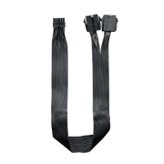 COOLER MASTER 12 PIN TO 2X8 PIN PCI-E CABLE ADAPTER, 400MM, BLACK FLAT 18AWG CABLE