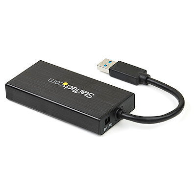 STARTECH 3 PORT USB 3.0 HUB, W/ GBE, PORTABLE 2YR - ST3300GU3B