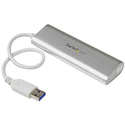 STARTECH 4 PORT PORTABLE USB 3.0 HUB W/ BUILT-IN CABLE - TRAVEL USB HUB 2YR - ST43004UA