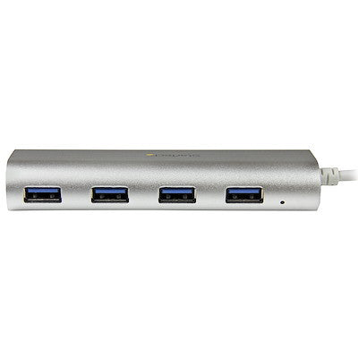 STARTECH 4 PORT PORTABLE USB 3.0 HUB W/ BUILT-IN CABLE - TRAVEL USB HUB 2YR - ST43004UA