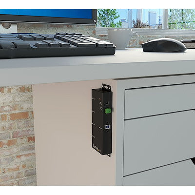 STARTECH 4 PORT USB 3.0 HUB, INDUSTRIAL, METAL, ESD PROTECTION, MOUNT, 2YR - ST4300USBM