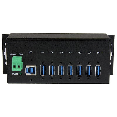 STARTECH 7 PORT USB 3.0 HUB, INDUSTRIAL, METAL, ESD & SURGE PROTECTION, MOUNT, 2YR - ST7300USBME